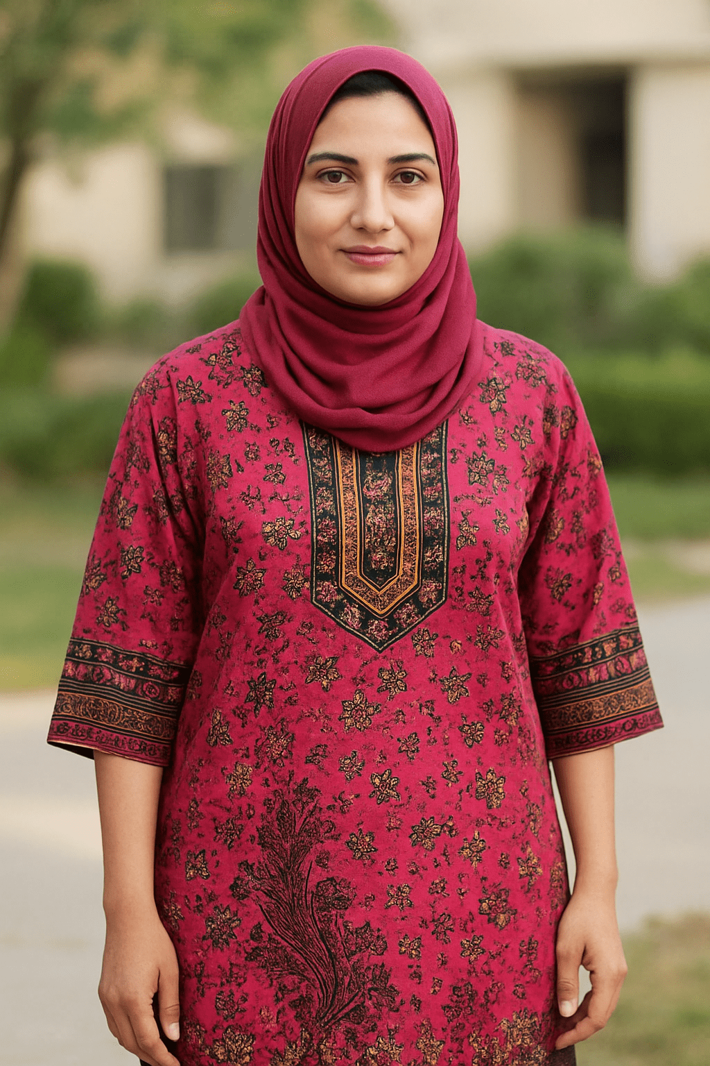 Red Printed Kurti for Women